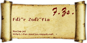 Für Zsófia névjegykártya