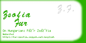 zsofia fur business card